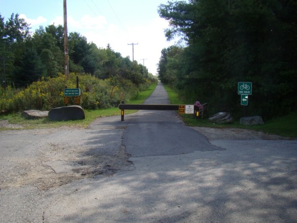 View looking north from Outlet Road crossing